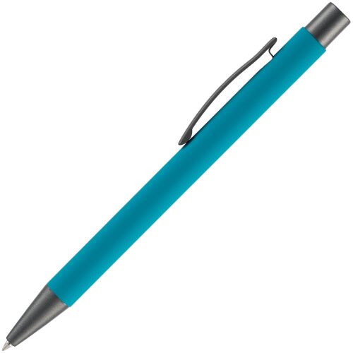 Ручка шариковая Atento Soft Touch, бирюзовая 2