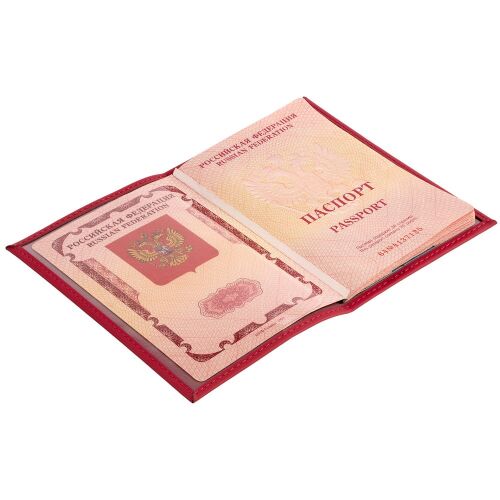 Обложка для паспорта Shall, красная 4