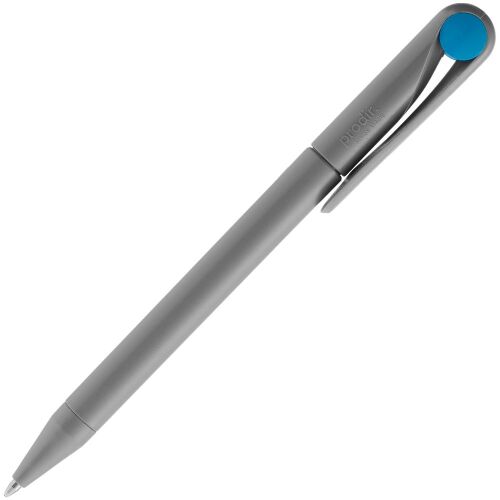 Ручка шариковая Prodir DS1 TMM Dot, серая с голубым 3