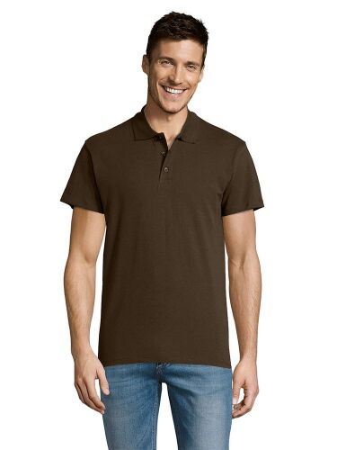 Рубашка поло мужская Summer 170 темно-коричневая (шоколад), разм 4