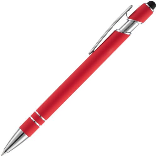Ручка шариковая Pointer Soft Touch со стилусом, красная 2