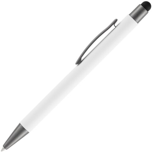 Ручка шариковая Atento Soft Touch со стилусом, белая 2
