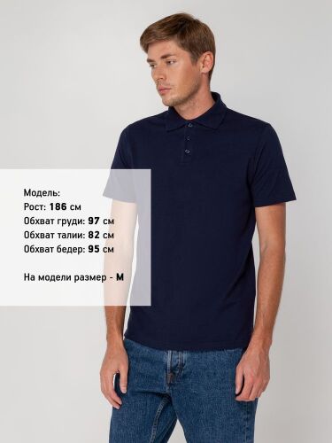 Рубашка поло мужская Virma light, темно-синяя (navy), размер M 3