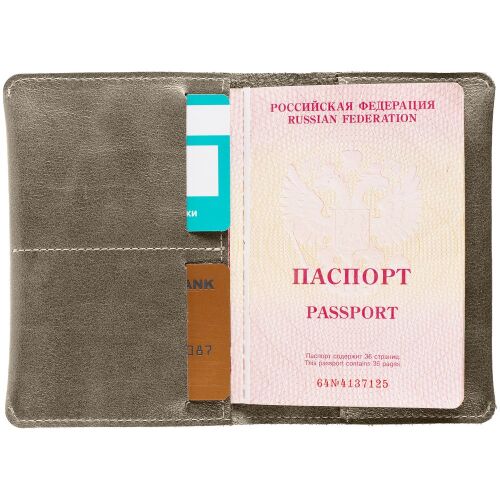 Обложка для паспорта Apache, ver.2, серая 4