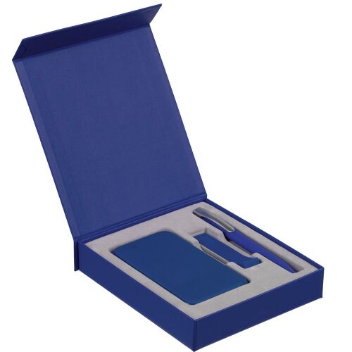 Коробка Latern для аккумулятора 5000 мАч, флешки и ручки, синяя 3