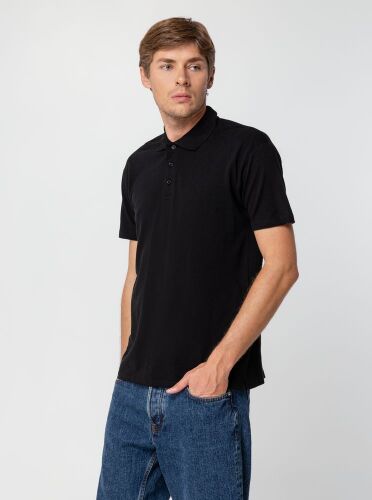 Рубашка поло мужская Summer 170 черная, размер L 4