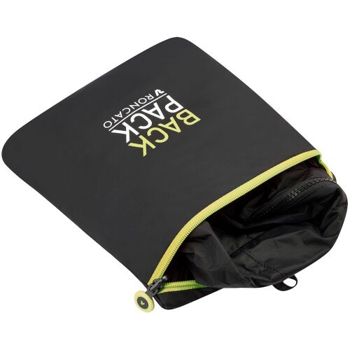 Складной рюкзак Compact Neon, черный с зеленым 7