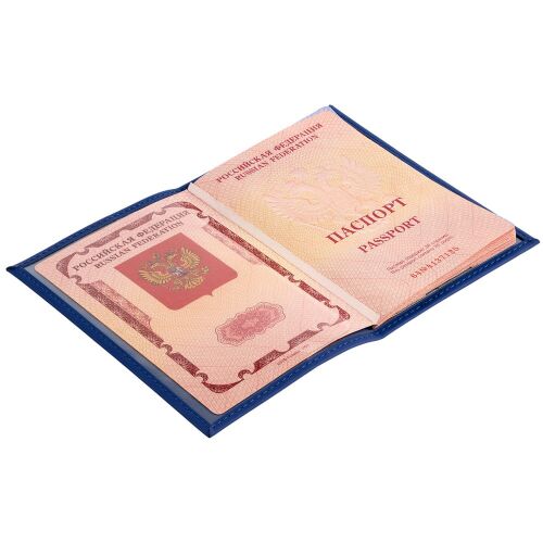 Обложка для паспорта Shall, синяя 4
