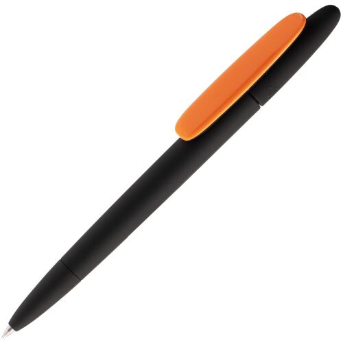 Ручка шариковая Prodir DS5 TRR-P Soft Touch, черная с оранжевым 1