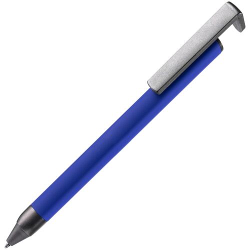 Ручка шариковая Standic с подставкой для телефона, синяя 1