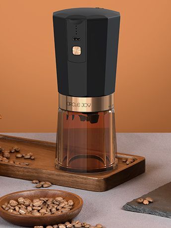 Портативная кофемолка Electric Coffee Grinder, черная с оранжевы 5