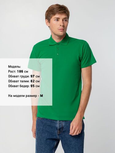 Рубашка поло мужская Spring 210 ярко-зеленая, размер XL 3