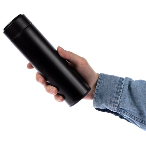 Смарт-бутылка с заменяемой батарейкой Long Therm, черная 3