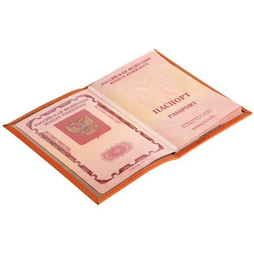 Обложка для паспорта Shall, оранжевая 4