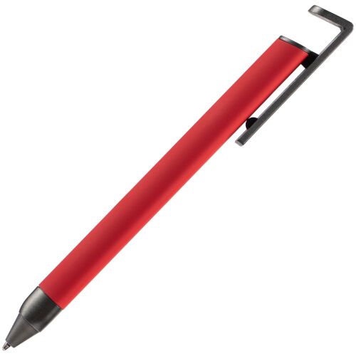 Ручка шариковая Standic с подставкой для телефона, красная 3