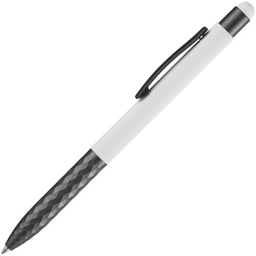 Ручка шариковая Digit Soft Touch со стилусом, белая 2