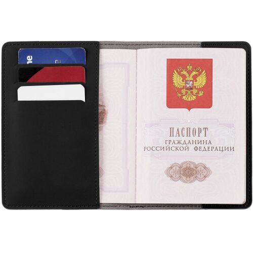 Обложка для паспорта Shall Simple, черный 3