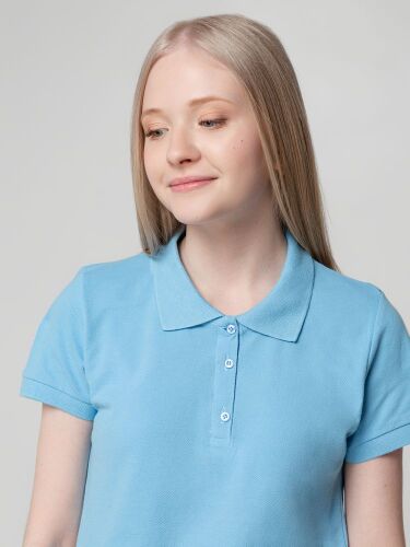 Рубашка поло женская Virma lady, голубая, размер S 7