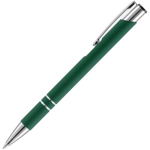 Ручка шариковая Keskus Soft Touch, зеленая 2