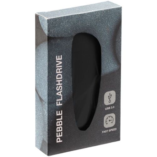 Флешка Pebble, черная, USB 3.0, 16 Гб 3