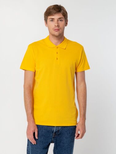 Рубашка поло мужская Summer 170 желтая, размер L 4