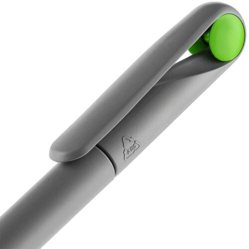 Ручка шариковая Prodir DS1 TMM Dot, серая с ярко-зеленым 5