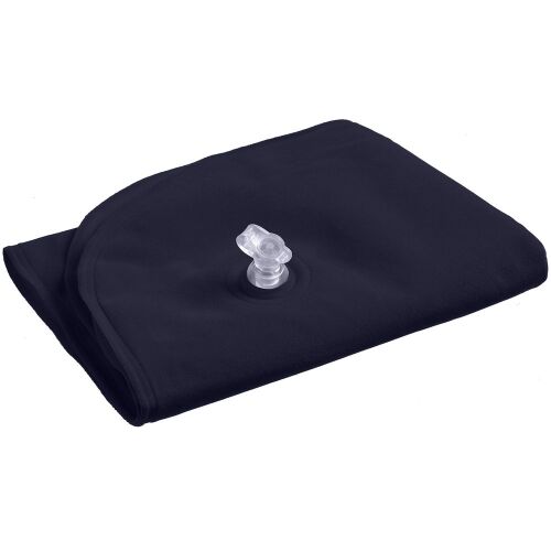 Надувная подушка под шею в чехле Sleep, темно-синяя 2