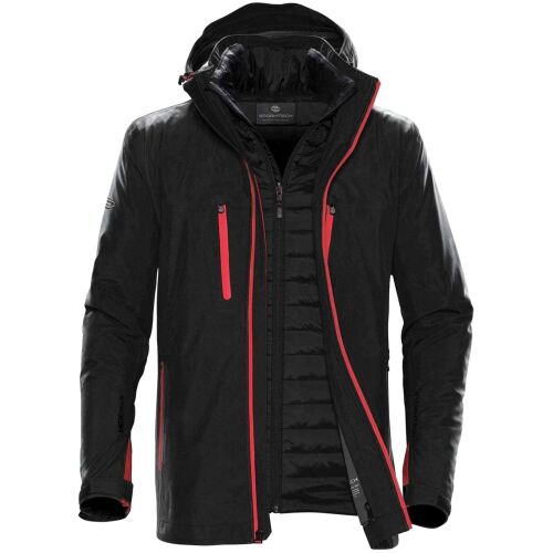 Куртка-трансформер мужская Matrix черная с красным, размер 3XL 8