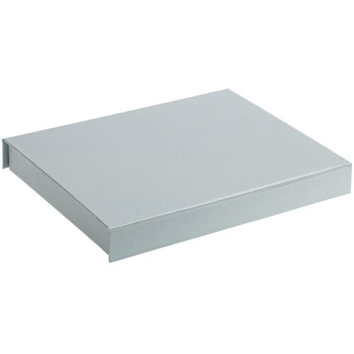 Коробка Memo Pad для блокнота, флешки и ручки, серебристая 3