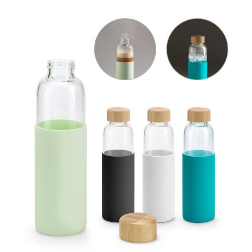 Бутылка для воды Dakar, прозрачная с зеленым 4