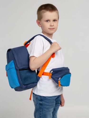 Поясная сумка детская Kiddo, синяя с голубым 4