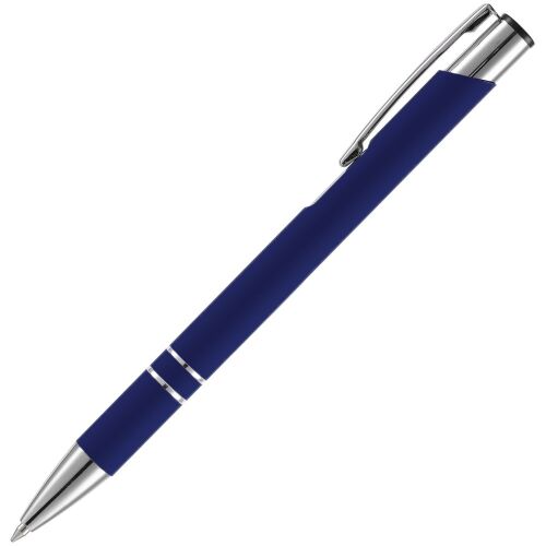Ручка шариковая Keskus Soft Touch, темно-синяя 2