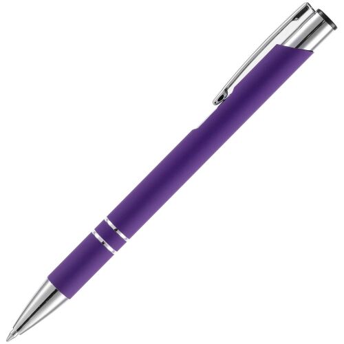 Ручка шариковая Keskus Soft Touch, фиолетовая 2