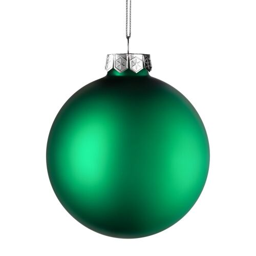 Елочный шар Finery Matt, 10 см, матовый зеленый 2