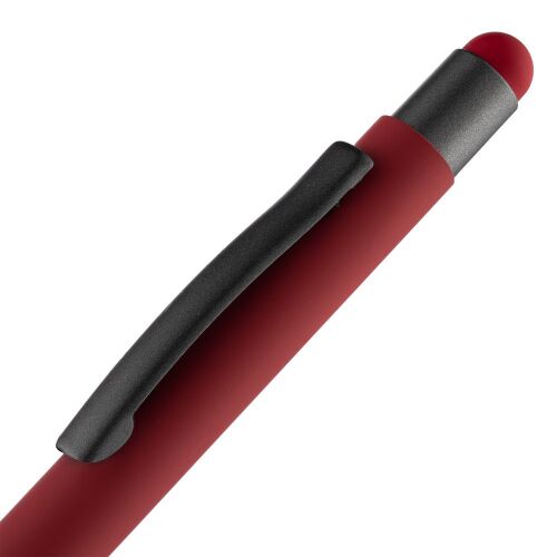 Ручка шариковая Digit Soft Touch со стилусом, красная 5