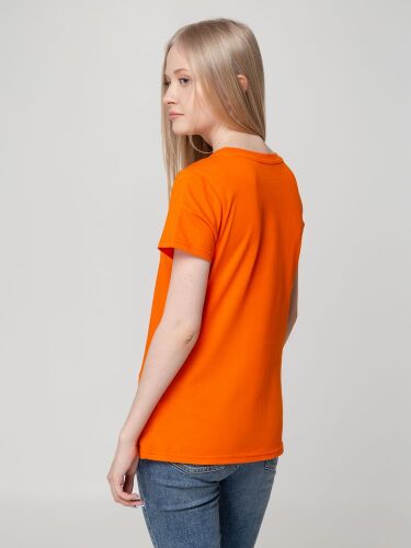 Футболка женская T-bolka Lady оранжевая, размер XL 5