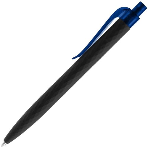 Ручка шариковая Prodir QS01 PRT-P Soft Touch, черная с синим 2