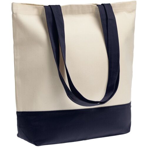 Холщовая сумка Shopaholic, темно-синяя 8