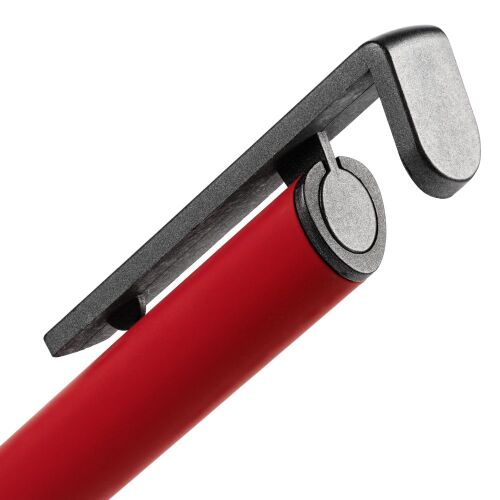 Ручка шариковая Standic с подставкой для телефона, красная 6
