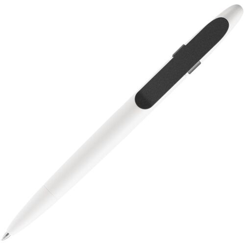 Ручка шариковая Prodir DS5 TSM Metal Clip, белая с серым 4