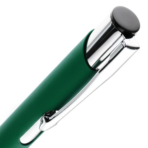 Ручка шариковая Keskus Soft Touch, зеленая 4