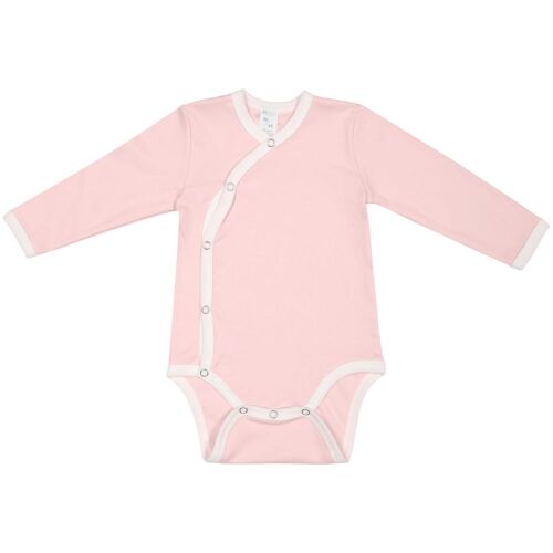 Боди детское Baby Prime, розовое с молочно-белым, размер 80 см 1