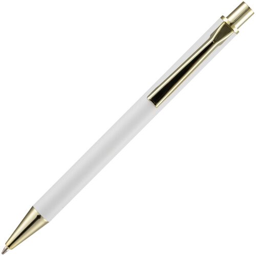 Ручка шариковая Lobby Soft Touch Gold, белая 4