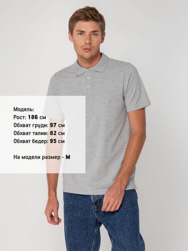 Рубашка поло мужская Virma light, серый меланж, размер M 3