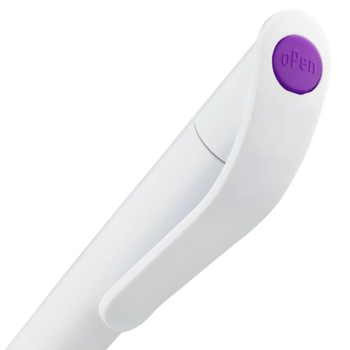 Ручка шариковая Grip, белая с фиолетовым 4