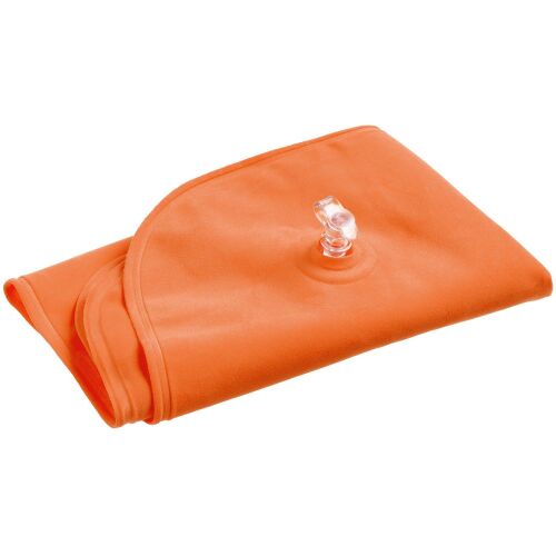 Надувная подушка под шею в чехле Sleep, оранжевая 2