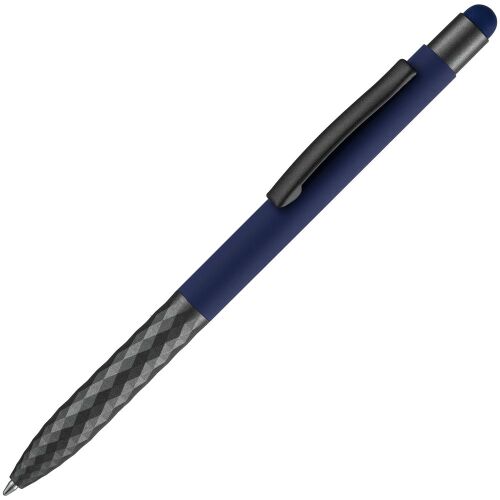 Ручка шариковая Digit Soft Touch со стилусом, синяя 1