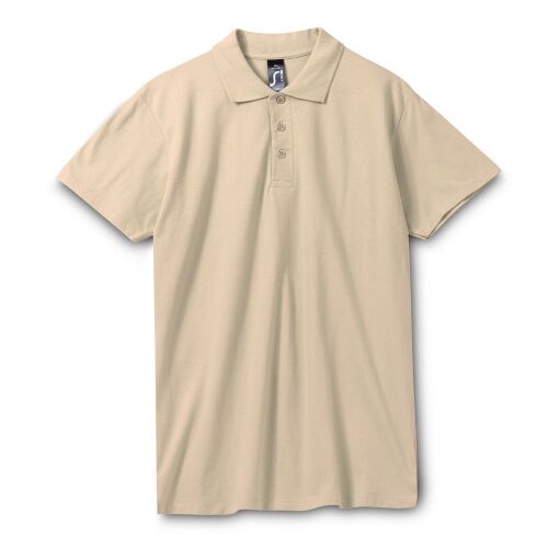 Рубашка поло мужская Spring 210 бежевая, размер S 1