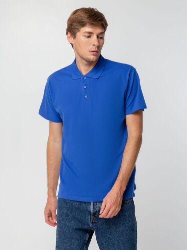 Рубашка поло мужская Spring 210 ярко-синяя, размер 3XL 4