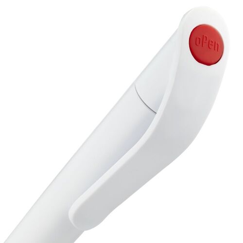 Ручка шариковая Grip, белая с красным 4
